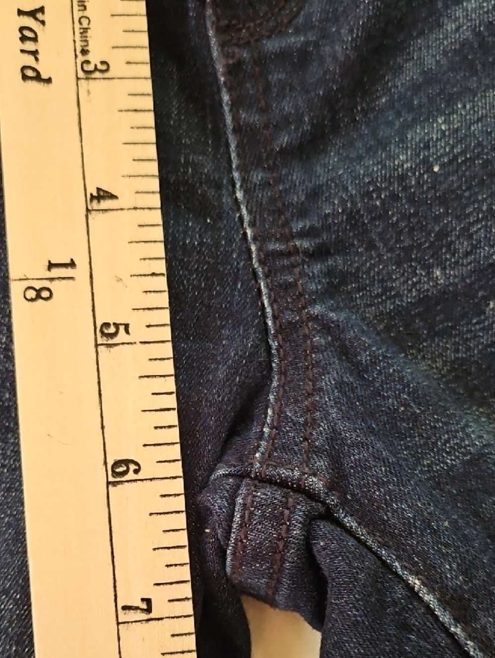 Isabel Maternity Bermuda Shorts- Crossover Panel Dark Wash - Size4 - Picture 4 of 7